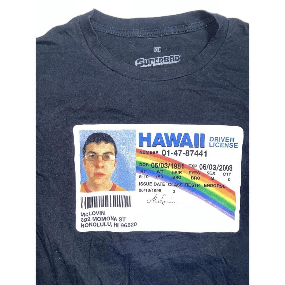 Ripple Junction Super Bad McLovin Shirt Size XL Black Short Sleeve Tee Comedy - Picture 2 of 8
